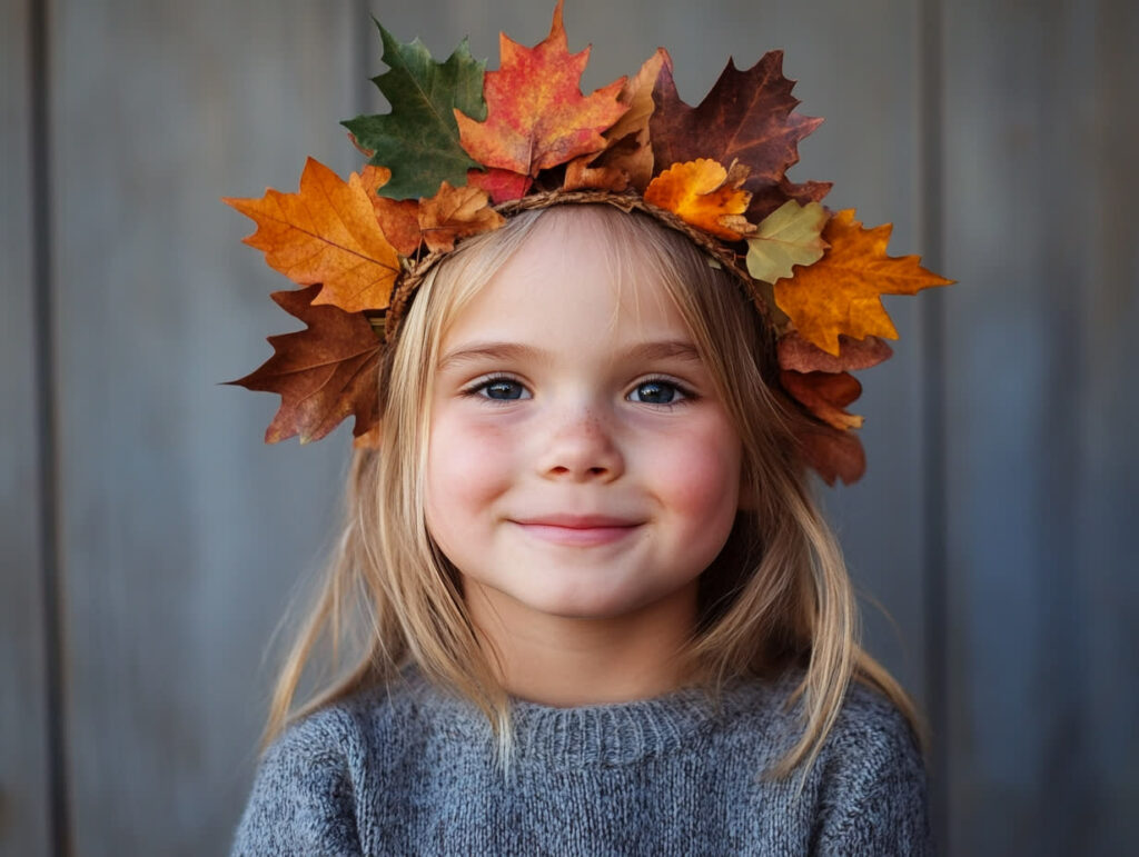 création enfant automne