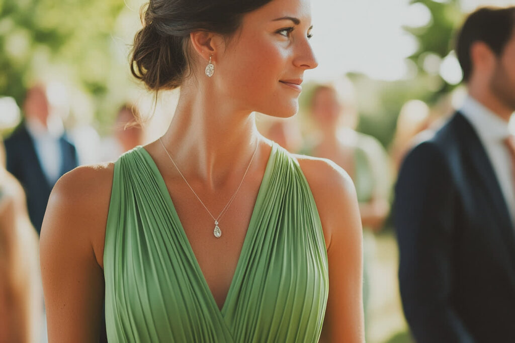 robe verte mariage