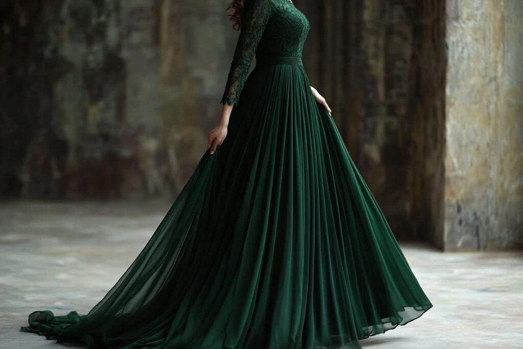 robe verte mariage