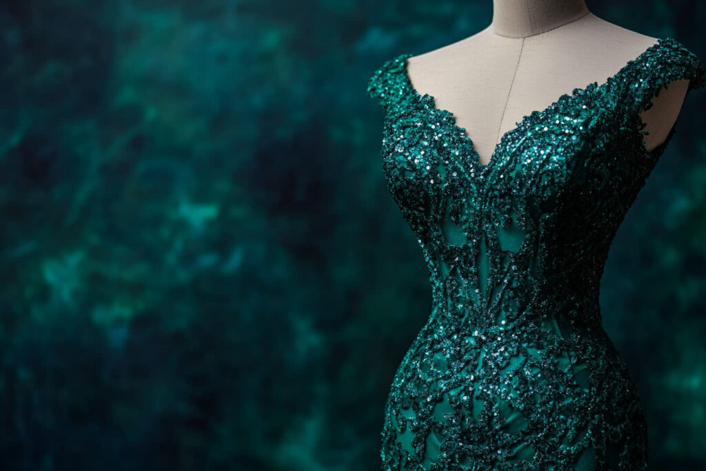 robe verte mariage 